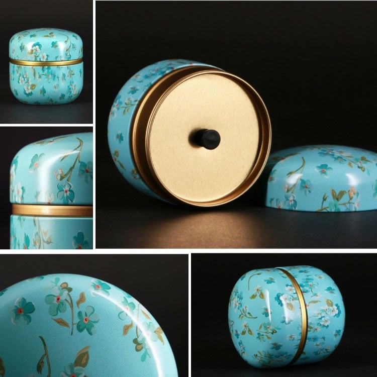 Japanese Style Tea Caddy (Blue)