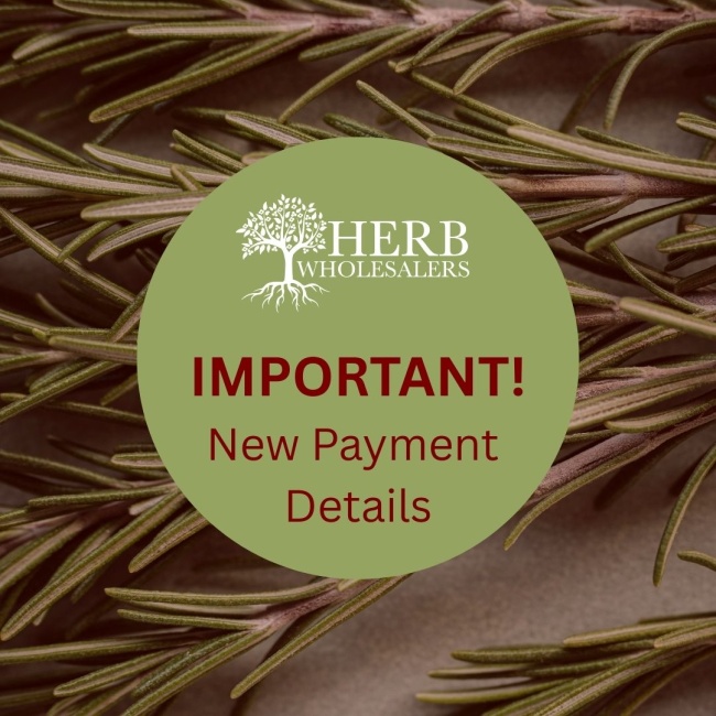 Important Update: New Payment Details for Herb Wholesalers
